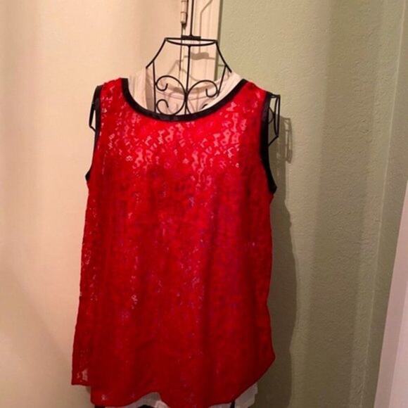 Dolce & Gabbana Sleeveless lace top red size 8 - Picture 2 of 10